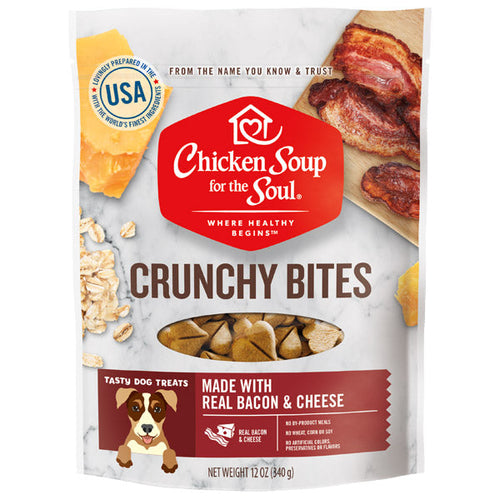 Chicken Soup For The Soul Bacon & Cheese Crunchy Bites Dog Treats