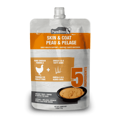 PureBites Skin & Coat Squeezables Dog Treat