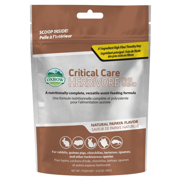 Oxbow Critical Care Herbivore Fine Grind Papaya