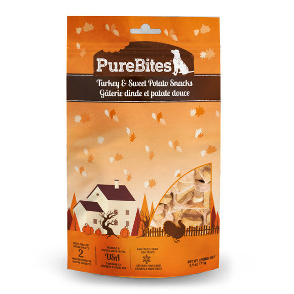PureBites Fall Turkey & Sweet Potato  Freeze Dried Dog Treats