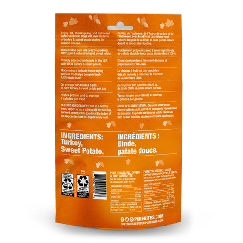 PureBites Fall Turkey & Sweet Potato  Freeze Dried Dog Treats