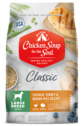 Chicken Soup for the Soul Classic Large Breed Adult Dry Food - Chicken, Turkey & Brown Rice Recipe for Dogs