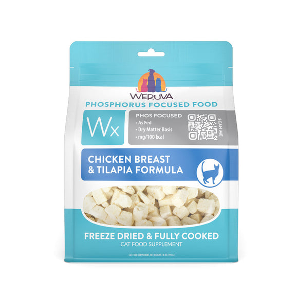 Weruva Wx Phos Focused Chicken Breast & Tilapia Freeze Dried Formula for Cats