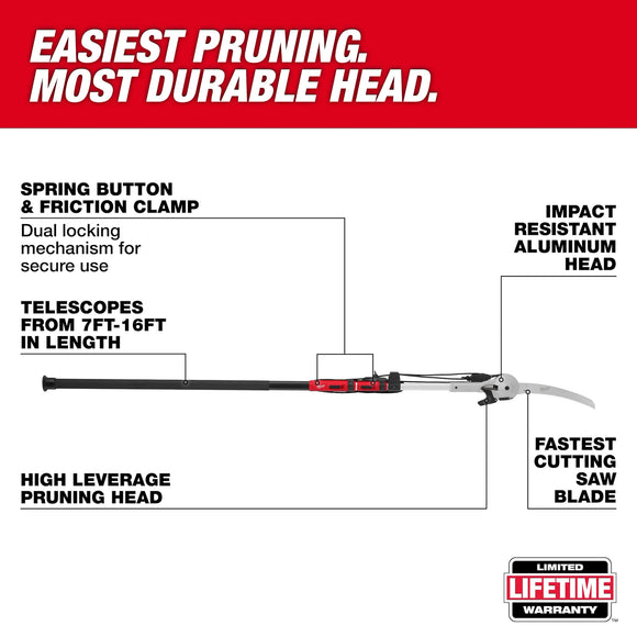 Milwaukee 16' Pole Saw & Pruner