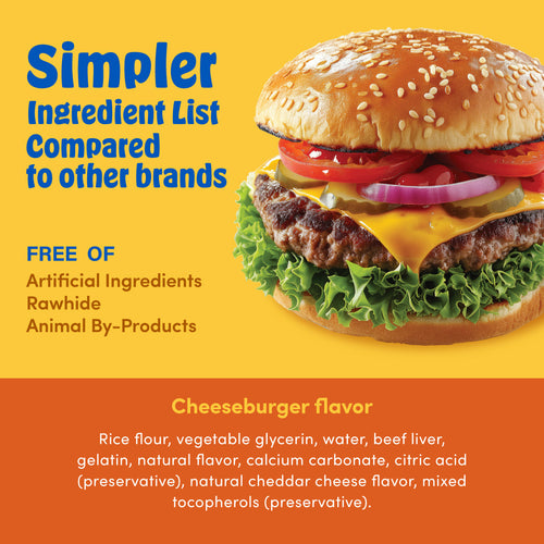 N-Bone® Mega-Bone Long-Lasting Chew Cheeseburger Flavor 6 count