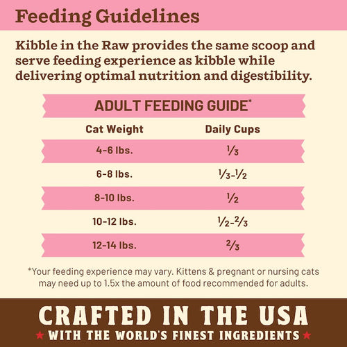 Primal Pet Foods Feline Kibble in the Raw Cat Food Beef Recipe