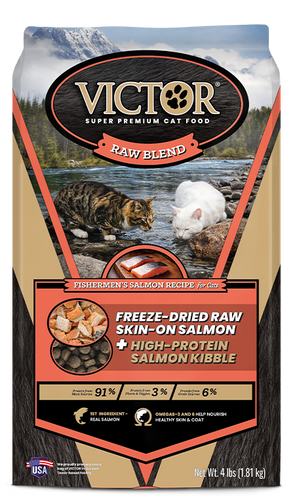 Victor Pet Food Raw Blend Fishermen's Salmon Recipe for Cats