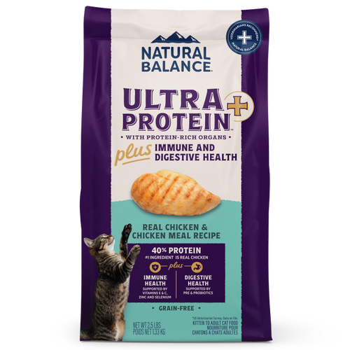 Natural Balance Immune and Digestive Health Real Chicken & Chicken Meal Recipe  Dry Cat Food
