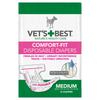 Vet's Best Comfort-Fit Disposable Female Dog Diapers – Medium